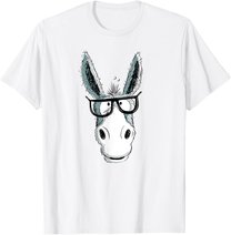 Lustiger Nerd Esel T Shirt I Tiermotiv Funshirt T-Shirt T-Shirt