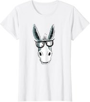 Lustiger Nerd Esel T Shirt I Tiermotiv Funshirt T-Shirt T-Shirt