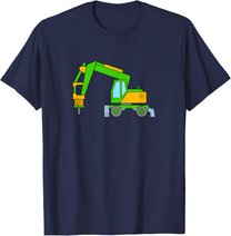 T-Shirt Bagger Mit Presslufthammer Für Kinder Jungen Herren