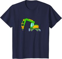 T-Shirt Bagger Mit Presslufthammer Für Kinder Jungen Herren
