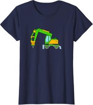 T-Shirt Bagger Mit Presslufthammer Für Kinder Jungen Herren