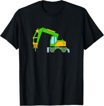 T-Shirt Bagger Mit Presslufthammer Für Kinder Jungen Herren