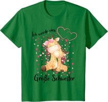 Nachwuchs Verkünden Ich Werde Große Schwester 2023 Giraffe T-Shirt