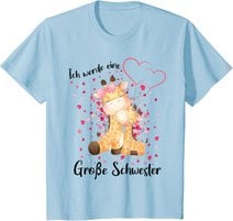 Nachwuchs Verkünden Ich Werde Große Schwester 2023 Giraffe T-Shirt