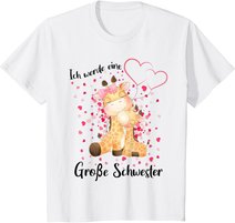 Nachwuchs Verkünden Ich Werde Große Schwester 2023 Giraffe T-Shirt