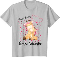 Nachwuchs Verkünden Ich Werde Große Schwester 2023 Giraffe T-Shirt