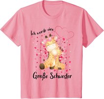 Nachwuchs Verkünden Ich Werde Große Schwester 2023 Giraffe T-Shirt