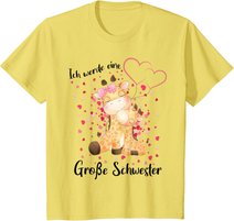 Nachwuchs Verkünden Ich Werde Große Schwester 2023 Giraffe T-Shirt