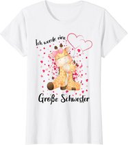 Nachwuchs Verkünden Ich Werde Große Schwester 2023 Giraffe T-Shirt