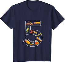 Kinder Kinder Geburtstag 5 Jahre Fahrzeuge Jungen 5. Geburtstag T-Shirt
