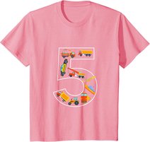 Kinder Kinder Geburtstag 5 Jahre Fahrzeuge Jungen 5. Geburtstag T-Shirt