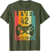 42. Geburtstag Mann Frau Level 42 Jahre Deko Party Geschenk T-Shirt