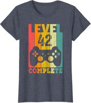 42. Geburtstag Mann Frau Level 42 Jahre Deko Party Geschenk T-Shirt