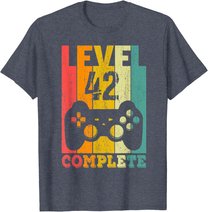 42. Geburtstag Mann Frau Level 42 Jahre Deko Party Geschenk T-Shirt