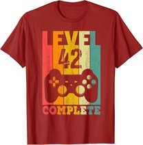 42. Geburtstag Mann Frau Level 42 Jahre Deko Party Geschenk T-Shirt