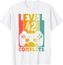 42. Geburtstag Mann Frau Level 42 Jahre Deko Party Geschenk T-Shirt