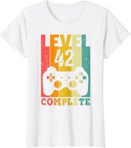 42. Geburtstag Mann Frau Level 42 Jahre Deko Party Geschenk T-Shirt