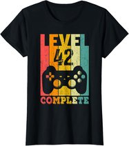 42. Geburtstag Mann Frau Level 42 Jahre Deko Party Geschenk T-Shirt
