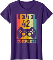 42. Geburtstag Mann Frau Level 42 Jahre Deko Party Geschenk T-Shirt