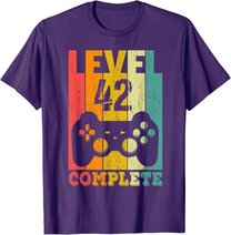 42. Geburtstag Mann Frau Level 42 Jahre Deko Party Geschenk T-Shirt