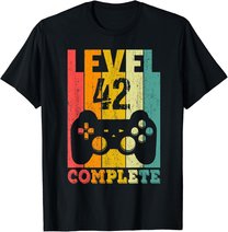 42. Geburtstag Mann Frau Level 42 Jahre Deko Party Geschenk T-Shirt