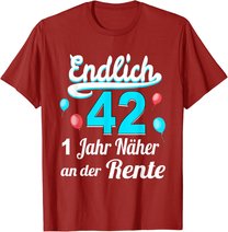 42. Geburtstag Mann 42 Jahre 42.Ehrentag Frau Jahrgang 1980 T-Shirt