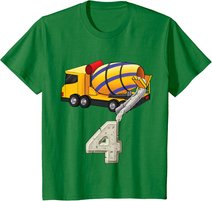Kinder Betonmischer 4 Jahre alt Jungen 4. Geburtstag Betonmischer T-Shirt
