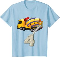 Kinder Betonmischer 4 Jahre alt Jungen 4. Geburtstag Betonmischer T-Shirt