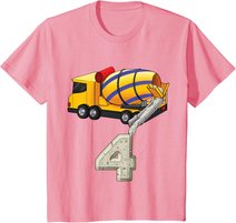 Kinder Betonmischer 4 Jahre alt Jungen 4. Geburtstag Betonmischer T-Shirt
