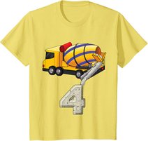Kinder Betonmischer 4 Jahre alt Jungen 4. Geburtstag Betonmischer T-Shirt