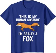 Einfache Halloween-Kostüme für Herren und Damen, lustiges Fuchskostüm T-Shirt