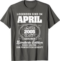 16.Geburtstag Junge April 2005 16 Jahre T-Shirt