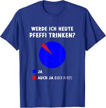 Pfeffi Diagramm Pfefferminz Likör Schnaps Trinken T-Shirt