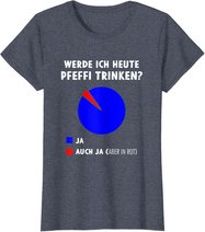 Pfeffi Diagramm Pfefferminz Likör Schnaps Trinken T-Shirt
