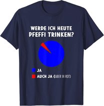 Pfeffi Diagramm Pfefferminz Likör Schnaps Trinken T-Shirt