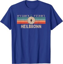 Vintage Heilbronn Kompass Retro Heimatstadt T-Shirt