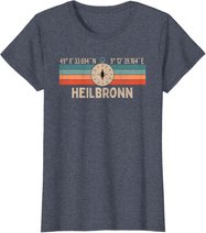 Vintage Heilbronn Kompass Retro Heimatstadt T-Shirt