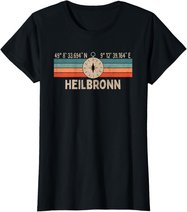 Vintage Heilbronn Kompass Retro Heimatstadt T-Shirt