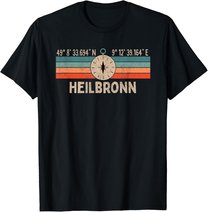 Vintage Heilbronn Kompass Retro Heimatstadt T-Shirt