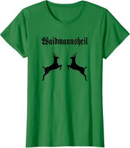 Jäger Jagd Wild Geweih Rotwild Dammwild Hirsch Reh Treibjagd T-Shirt