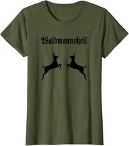 Jäger Jagd Wild Geweih Rotwild Dammwild Hirsch Reh Treibjagd T-Shirt