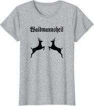 Jäger Jagd Wild Geweih Rotwild Dammwild Hirsch Reh Treibjagd T-Shirt