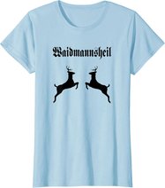 Jäger Jagd Wild Geweih Rotwild Dammwild Hirsch Reh Treibjagd T-Shirt