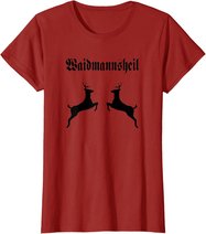 Jäger Jagd Wild Geweih Rotwild Dammwild Hirsch Reh Treibjagd T-Shirt