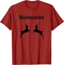 Jäger Jagd Wild Geweih Rotwild Dammwild Hirsch Reh Treibjagd T-Shirt