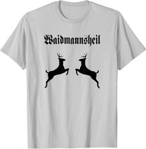 Jäger Jagd Wild Geweih Rotwild Dammwild Hirsch Reh Treibjagd T-Shirt