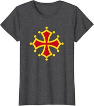 Flagge Midi-Pyrénées Okzitanien, für Herren und Damen T-Shirt