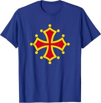 Flagge Midi-Pyrénées Okzitanien, für Herren und Damen T-Shirt