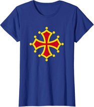 Flagge Midi-Pyrénées Okzitanien, für Herren und Damen T-Shirt