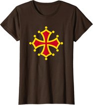 Flagge Midi-Pyrénées Okzitanien, für Herren und Damen T-Shirt